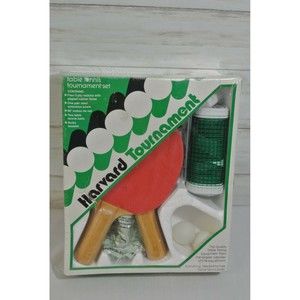 NEW! SEALED Vintage HARVARD Tournament #T702 Ping Pong Table Tennis Set Paddles